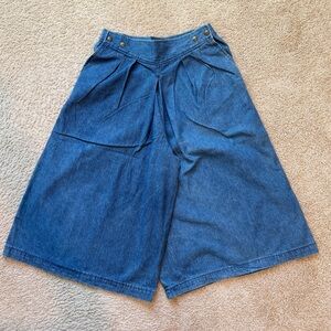 80s Vintage LL Bean Blue Denim Culotte jeans Sz 10